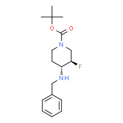 ChemSpider 2D Image | tert-butyl (3R,4R)-4-(benzylamino)-3-fluoropiperidine-1-carboxylate | C17H25FN2O2