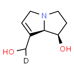 ChemSpider 2D Image | (1R,7aR)-7-[Hydroxy(~2~H_1_)methyl]-2,3,5,7a-tetrahydro-1H-pyrrolizin-1-ol | C8H12DNO2