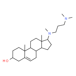 ChemSpider 2D Image | 17-{[3-(Dimethylamino)propyl](methyl)amino}androst-5-en-3-ol | C25H44N2O