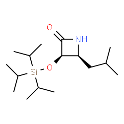 ChemSpider 2D Image | (3R,4S)-4-Isobutyl-3-[(triisopropylsilyl)oxy]-2-azetidinone | C16H33NO2Si