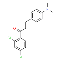 ChemSpider 2D Image | (2E)-1-(2,4-Dichlorophenyl)-3-[4-(dimethylamino)phenyl]-2-propen-1-one | C17H15Cl2NO