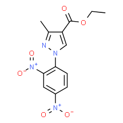 ChemSpider 2D Image | Ethyl 1-(2,4-dinitrophenyl)-3-methyl-1H-pyrazole-4-carboxylate | C13H12N4O6