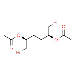 ChemSpider 2D Image | (2S,5S)-1,6-Dibromo-2,5-hexanediyl diacetate | C10H16Br2O4