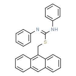 ChemSpider 2D Image | 9-Anthrylmethyl N,N'-diphenylcarbamimidothioate | C28H22N2S