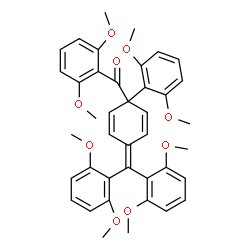 ChemSpider 2D Image | {4-[Bis(2,6-dimethoxyphenyl)methylene]-1-(2,6-dimethoxyphenyl)-2,5-cyclohexadien-1-yl}(2,6-dimethoxyphenyl)methanone | C40H40O9