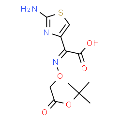 ChemSpider 2D Image | ( Z )-2-(2-Aminothiazol-4-yl)-2-(t-butoxycarbonylmethoxyimino)acetic acid | C11H15N3O5S