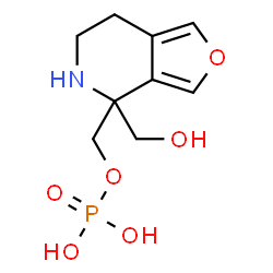 ChemSpider 2D Image | [4-(Hydroxymethyl)-4,5,6,7-tetrahydrofuro[3,4-c]pyridin-4-yl]methyl dihydrogen phosphate | C9H14NO6P