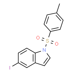ChemSpider 2D Image | 5-Iodo-1-[(4-methylphenyl)sulfonyl]-1H-indole | C15H12INO2S