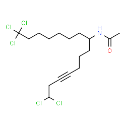 ChemSpider 2D Image | N-(1,1,15,15,15-Pentachloro-3-pentadecyn-8-yl)acetamide | C17H26Cl5NO