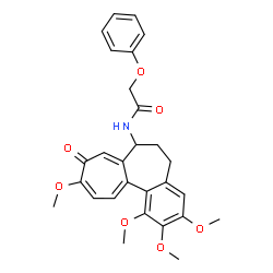 ChemSpider 2D Image | 2-Phenoxy-N-(1,2,3,10-tetramethoxy-9-oxo-5,6,7,9-tetrahydrobenzo[a]heptalen-7-yl)acetamide | C28H29NO7