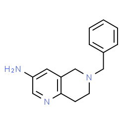ChemSpider 2D Image | 6-Benzyl-5,6,7,8-tetrahydro-1,6-naphthyridin-3-amine | C15H17N3