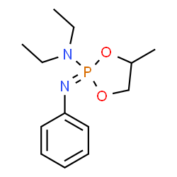 ChemSpider 2D Image | N,N-Diethyl-4-methyl-2-(phenylimino)-1,3,2lambda~5~-dioxaphospholan-2-amine | C13H21N2O2P