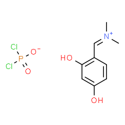 ChemSpider 2D Image | (2,4-Dihydroxyphenyl)-N,N-dimethylmethaniminium phosphorodichloridate | C9H12Cl2NO4P