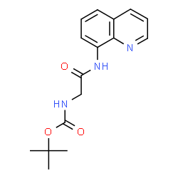 ChemSpider 2D Image | 2-Methyl-2-propanyl [2-oxo-2-(8-quinolinylamino)ethyl]carbamate | C16H19N3O3