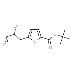ChemSpider 2D Image | 2-Methyl-2-propanyl 5-(2-bromo-3-oxopropyl)-2-thiophenecarboxylate | C12H15BrO3S