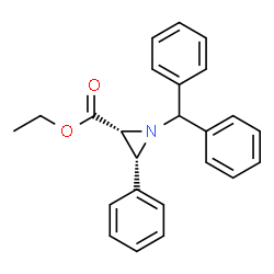 ChemSpider 2D图像|乙基（2R，3R）-1-（二苯甲基）-3-苯基-2-氮杂环丙烷羧酸盐|C24H23NO2