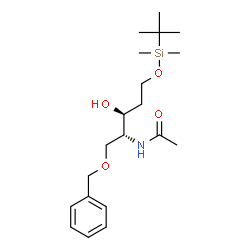 ChemSpider 2D Image | 4-Acetamido-5-O-benzyl-2,4-dideoxy-1-O-[dimethyl(2-methyl-2-propanyl)silyl]-D-erythro-pentitol | C20H35NO4Si