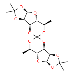 ChemSpider 2D Image | (3aR,3a'R,3bS,3b'S,7R,7'R,7aR,7a'R,8aR,8a'R)-2,2,2',2',7,7'-Hexamethyloctahydro-3bH,3b'H-5,5'-spirobi[[1,3]dioxolo[4,5]furo[3,2-d][1,3]dioxine] | C19H28O10