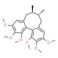 ChemSpider 2D Image | (6R,7R)-1,2,3,10,11,12-Hexamethoxy-6,7-dimethyl-5,6,7,8-tetrahydrodibenzo[a,c][8]annulene | C24H32O6