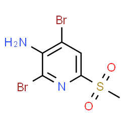 ChemSpider 2D Image | 2,4-Dibromo-6-(methylsulfonyl)-3-pyridinamine | C6H6Br2N2O2S