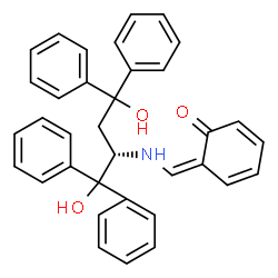 ChemSpider 2D Image | (6Z)-6-({[(2S)-1,4-Dihydroxy-1,1,4,4-tetraphenyl-2-butanyl]amino}methylene)-2,4-cyclohexadien-1-one | C35H31NO3