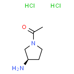 ChemSpider 2D Image | 1-[(3R)-3-Amino-1-pyrrolidinyl]ethanone dihydrochloride | C6H14Cl2N2O