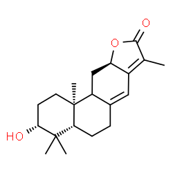 ChemSpider 2D Image | (3alpha,5beta,9xi,10alpha,12beta)-3-Hydroxy-12,16-epoxyabieta-8(14),13(15)-dien-16-one | C20H28O3