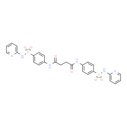 ChemSpider 2D Image | N,N'-Bis[4-(2-pyridinylsulfamoyl)phenyl]succinamide | C26H24N6O6S2