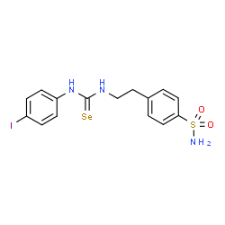 ChemSpider 2D Image | 4-(2-{[(4-Iodophenyl)carbamoselenoyl]amino}ethyl)benzenesulfonamide | C15H16IN3O2SSe