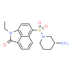 ChemSpider 2D Image | 6-{[(3R)-3-Amino-1-piperidinyl]sulfonyl}-1-ethylbenzo[cd]indol-2(1H)-one | C18H21N3O3S