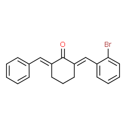 ChemSpider 2D Image | (2E,6E)-2-Benzylidene-6-(2-bromobenzylidene)cyclohexanone | C20H17BrO