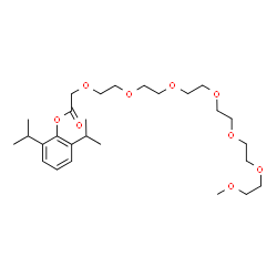 ChemSpider 2D Image | 2,6-Diisopropylphenyl 2,5,8,11,14,17,20-heptaoxadocosan-22-oate | C27H46O9