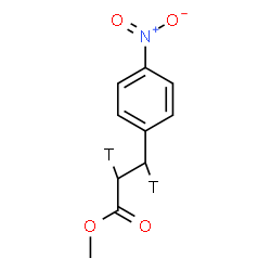 ChemSpider 2D Image | Methyl 3-(4-nitrophenyl)(2,3-~3~H_2_)propanoate | C10H9T2NO4