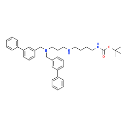 ChemSpider 2D Image | 2-Methyl-2-propanyl [4-({3-[bis(3-biphenylylmethyl)amino]propyl}amino)butyl]carbamate | C38H47N3O2
