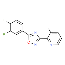 ChemSpider 2D Image | 2-[5-(3,4-Difluorophenyl)-1,2,4-oxadiazol-3-yl]-3-fluoropyridine | C13H6F3N3O