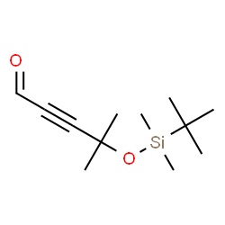 ChemSpider 2D Image | 4-{[Dimethyl(2-methyl-2-propanyl)silyl]oxy}-4-methyl-2-pentynal | C12H22O2Si
