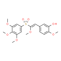 ChemSpider 2D Image | 2-Methoxy-5-{(E)-2-methoxy-2-[(3,4,5-trimethoxyphenyl)sulfonyl]vinyl}phenol | C19H22O8S