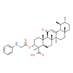 ChemSpider 2D Image | (3alpha)-11-Oxo-3-[(N-phenylglycyl)oxy]urs-12-en-24-oic acid | C38H53NO5