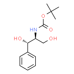 ChemSpider 2D Image | (1S,2S)-(+)-N-BOC-2-AMINO-1-PHENYL-1,3-PROPANEDIOL | C14H21NO4