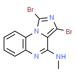 ChemSpider 2D Image | 1,3-Dibromo-N-methylimidazo[1,5-a]quinoxalin-4-amine | C11H8Br2N4
