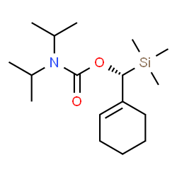 ChemSpider 2D Image | (R)-1-Cyclohexen-1-yl(trimethylsilyl)methyl diisopropylcarbamate | C17H33NO2Si