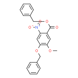 ChemSpider 2D Image | Benzyl 4-(benzyloxy)-5-methoxy-2-nitrobenzoate | C22H19NO6