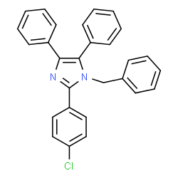 ChemSpider 2D Image | 1-Benzyl-2-(4-chlorophenyl)-4,5-diphenyl-1H-imidazole | C28H21ClN2