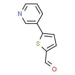 ChemSpider 2D Image | 5-(3-Pyridinyl)-2-thiophenecarbaldehyde | C10H7NOS