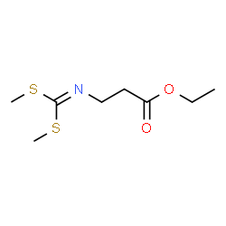 ChemSpider 2D Image | Ethyl N-[bis(methylsulfanyl)methylene]-beta-alaninate | C8H15NO2S2