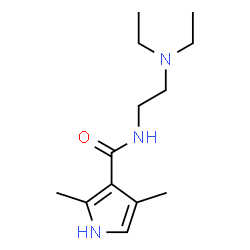 ChemSpider 2D Image | N-(2-(diethylamino)ethyl)-2,4-dimethyl-1H-pyrrole-3-carboxamide | C13H23N3O