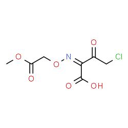 ChemSpider 2D Image | 4-Chloro-3-oxo-2-methoxcarbonyl methoxyimino-butyl Acid | C7H8ClNO6
