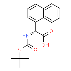 ChemSpider 2D Image | (2R)-({[(2-Methyl-2-propanyl)oxy]carbonyl}amino)(1-naphthyl)acetic acid | C17H19NO4