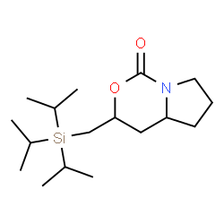ChemSpider 2D Image | 3-[(Triisopropylsilyl)methyl]hexahydropyrrolo[1,2-c][1,3]oxazin-1-one | C17H33NO2Si