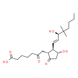 ChemSpider 2D Image | 16,16-DIMETHYL-6-KETO PROSTAGLANDIN E1 | C22H36O6